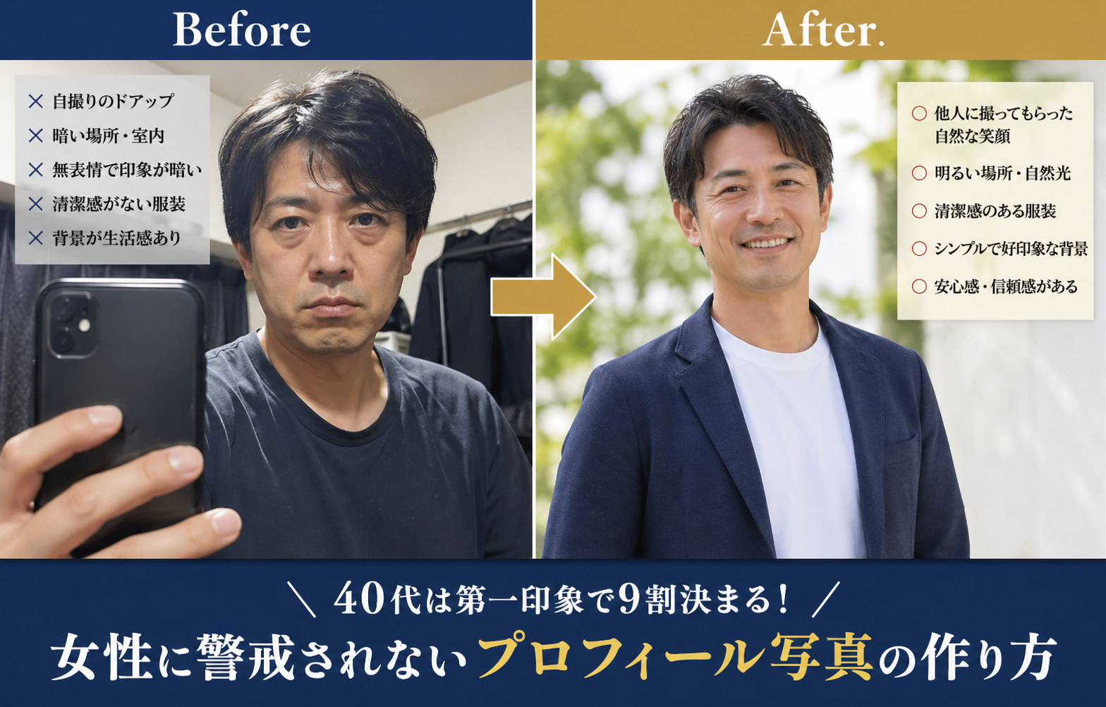 プロフィール写真Before&After