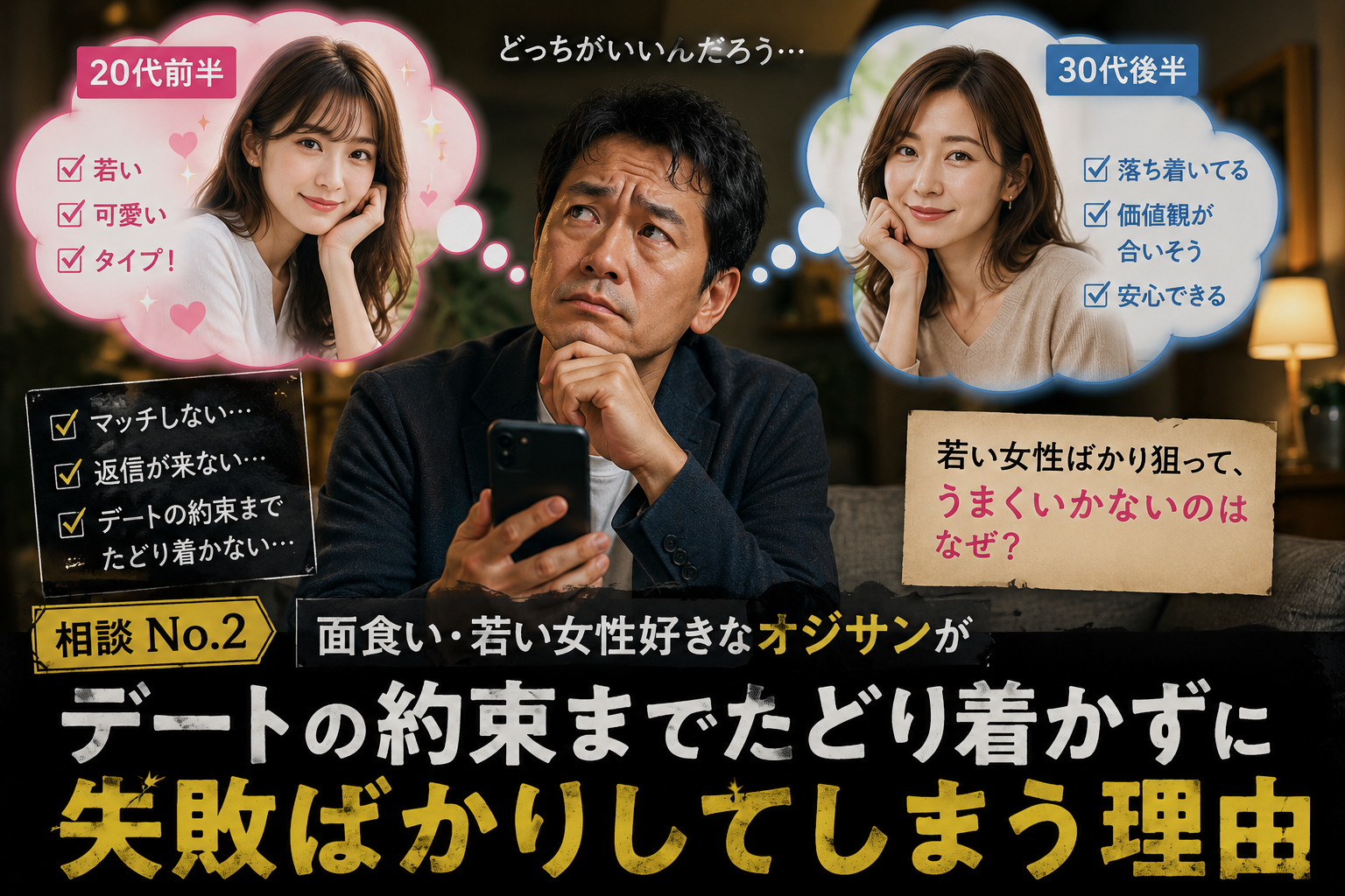 若い人を狙って失敗続き