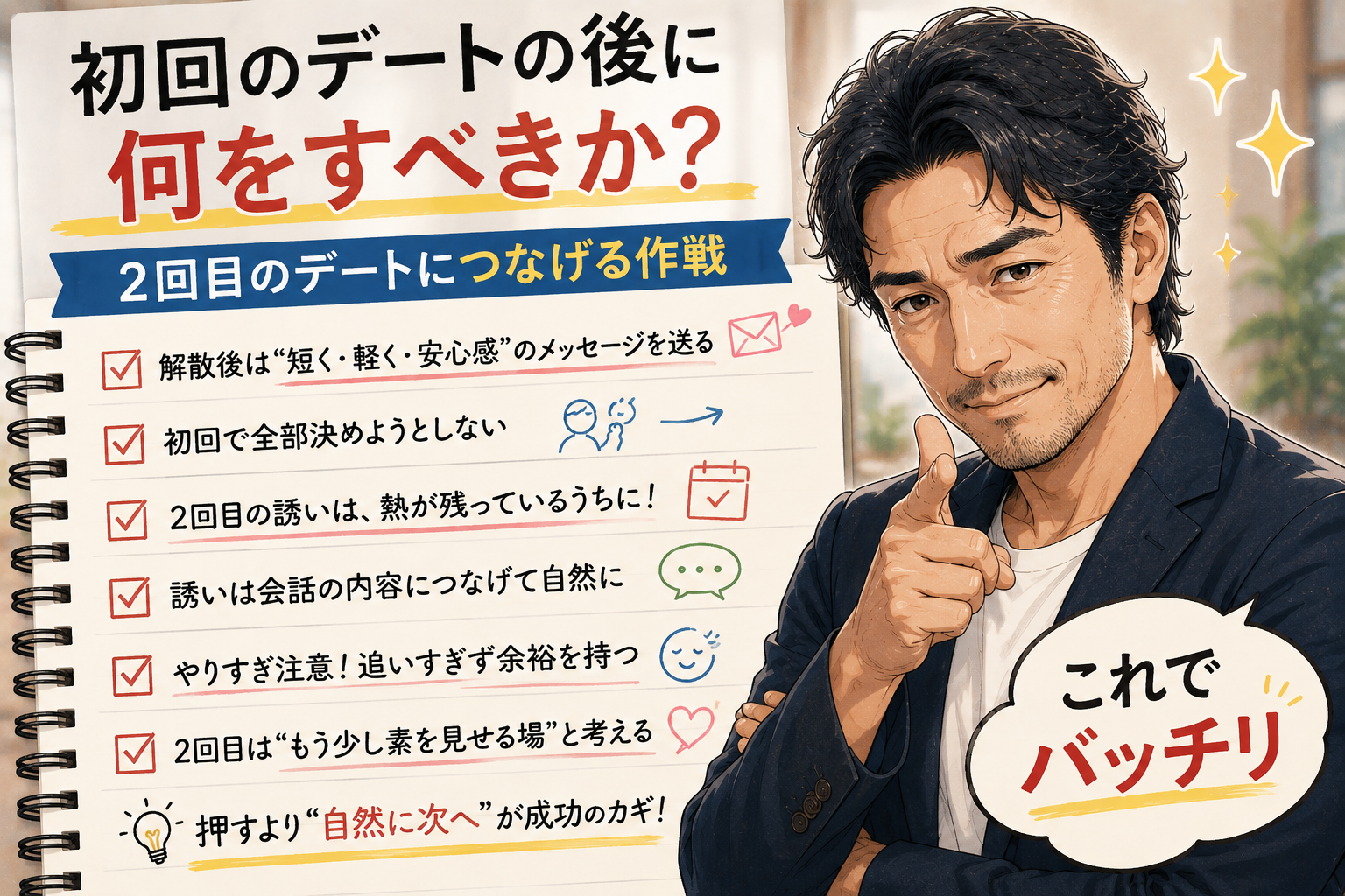 初回デート後